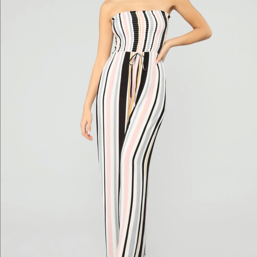Fashion nova jumpsuit striped